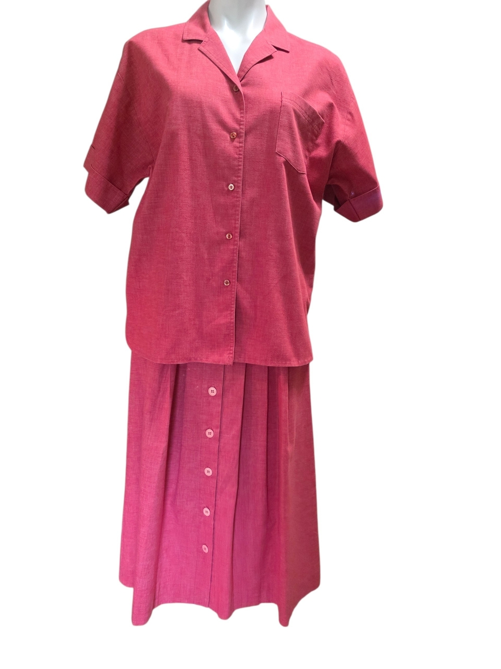 Donovan-Galvani Coral 100% Cotton Skirt Set